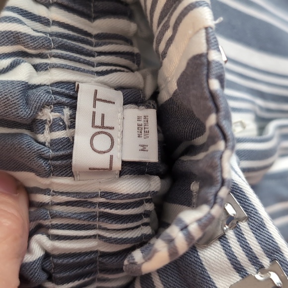 LOFT Striped Blue and White Pants - Picture 5 of 6